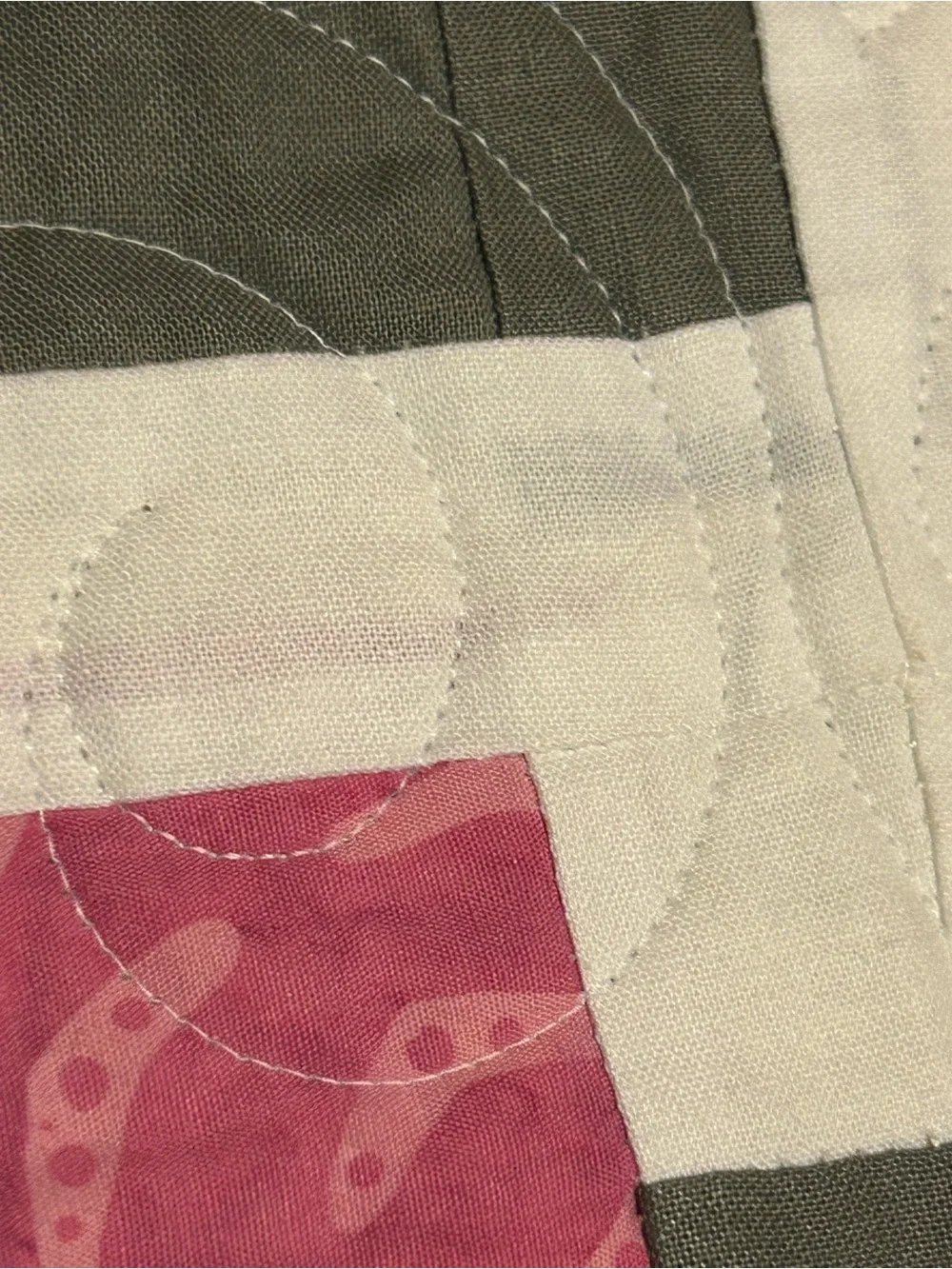 ONE OF A KIND- HANDCRAFTED Block& Shadow Quilt - Multicolor